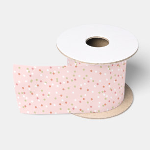 Confetti Cake • Pink Buttercream Frosting Satin Ribbon