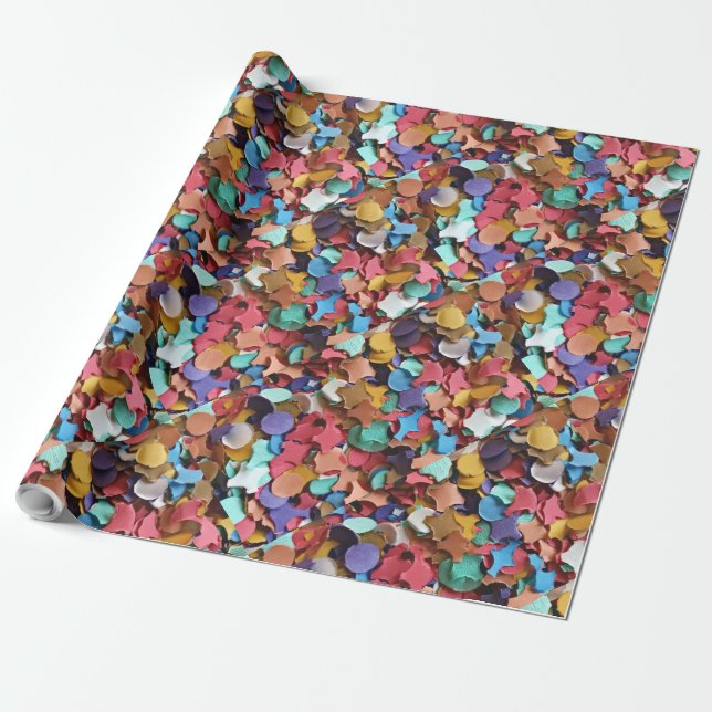 Confetti Carnival Party Colourful Paper Pieces (Unrolled)
