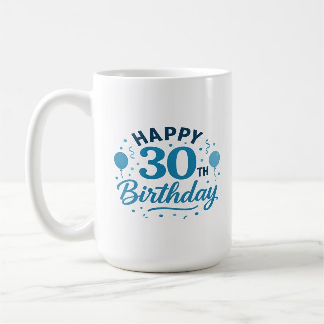 Confetti & Cheers : Joyeux 30ème Anniversaire Mug (Gauche)