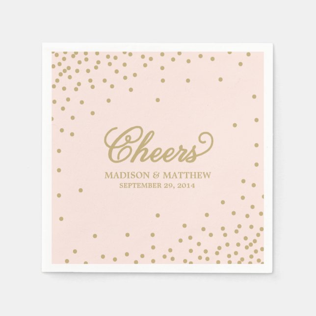 Confetti Cheers | Serviettes en papier personnalis (Devant)