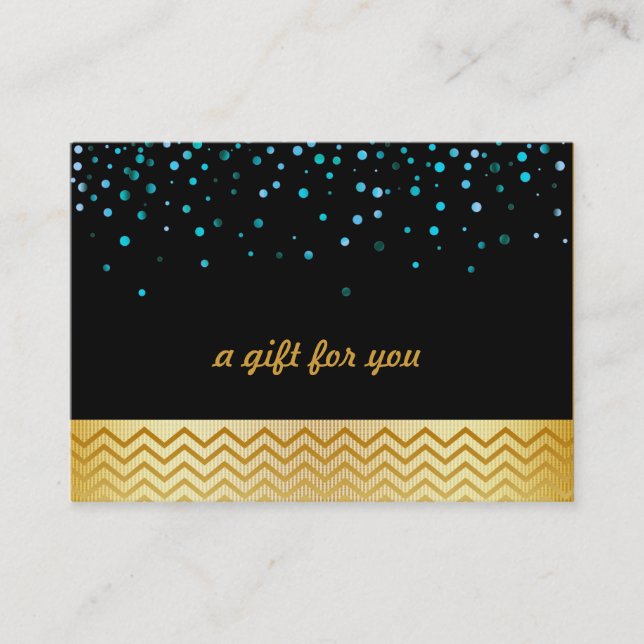 Confetti Chevron Salon and Spa Gift Certificate (Front)