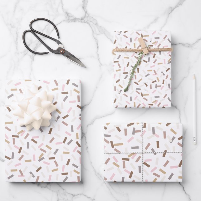 Confetti Chic (Sprinkles) Wrapping Paper Sheet (Front)