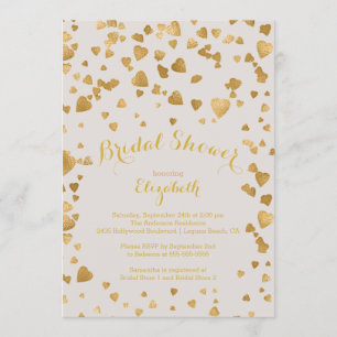Confetti Coeurs Moderne Invitation à la douche nup