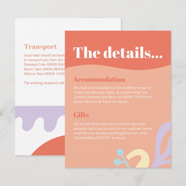 Confetti Collage Enclosure card (Front/Back)