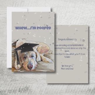 Confetti Congratulation Graduate Dog Wtih Cap Card