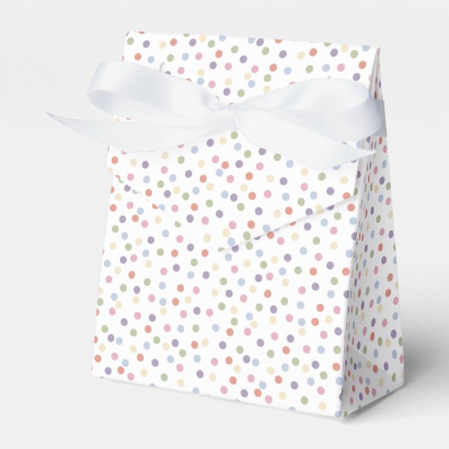 Confetti Contemporary (Dots) Favor Box (Front Side)