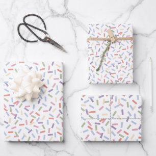 Confetti Contemporary (Sprinkles) Wrapping Paper Sheet