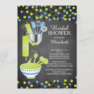 Confetti Cuisine moderne Invitations de douche nup