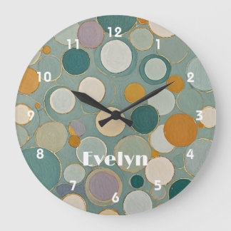 Confetti Currents Large Clock