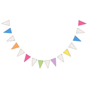 Confetti Dazzle (Dots-Solids) Bunting Flags
