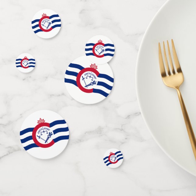 Confetti de table avec drapeau de Cincinnati City, (Groupe)