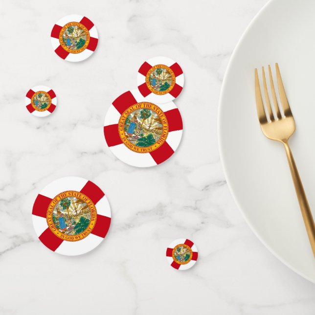 Confetti de table avec drapeau de Floride, États-U (Groupe)
