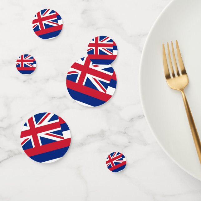 Confetti de table avec le drapeau d'Hawaii, États- (Groupe)