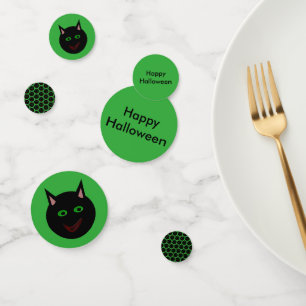 Confetti de table personnalisée Chat noir Hallowee