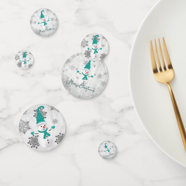 Confetti de table turquoise de Snowman (Groupe)