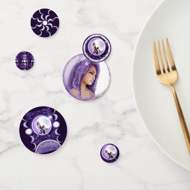 Confetti d'enfant pourpre lune (Groupe)