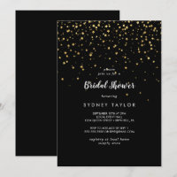 Confetti d'or | Invitation à la douche nuptiale no
