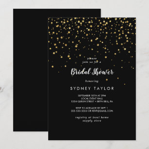 Confetti d'or   Invitation à la douche nuptiale no