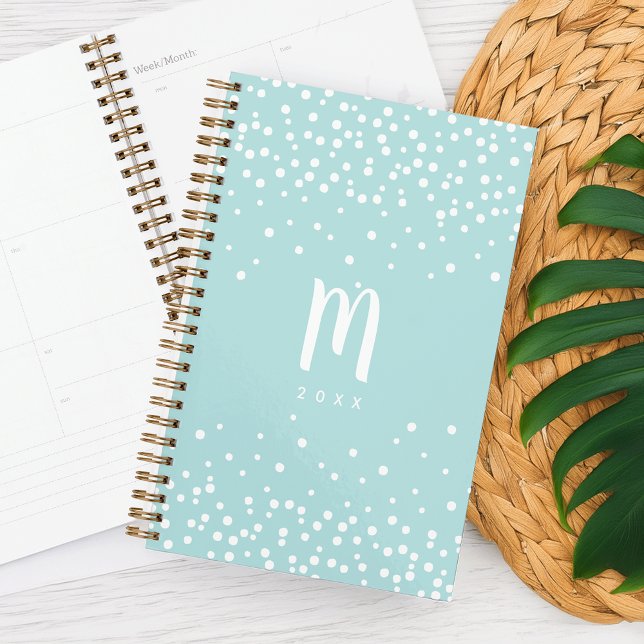 Confetti Dots Monogram Planner | Sea (Creator Uploaded)