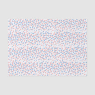 Confetti dots pink blue tissue paper