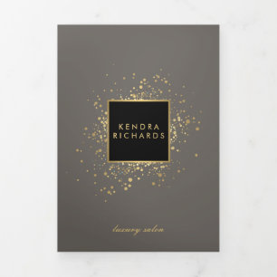 Confetti en or Faux sur Brochure Grey