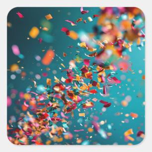 Confetti Explosion Square Sticker