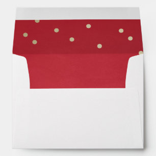 Confetti faux foil holiday envelope liner