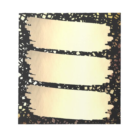 Confetti Faux Gold Foil Look List Grad Graduation Notepad