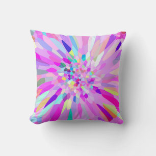 Confetti Flower Pastel Throw Pillow