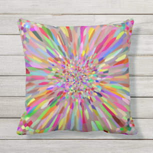 Confetti Flower Summer Outdoor Pillow