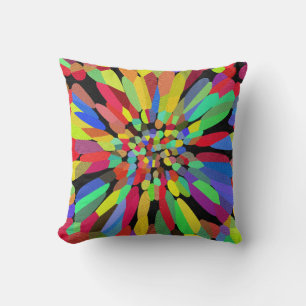 Confetti Flower Throw Pillow