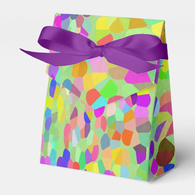 Confetti Garden Fringe Favor Box (Front Side)