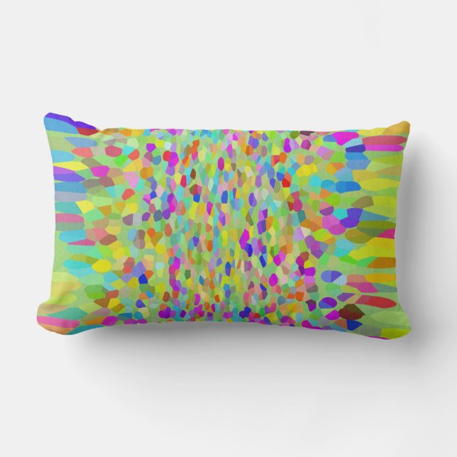 Confetti Garden Fringe Lumbar Pillow (Front)