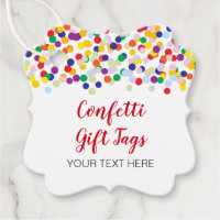 Confetti Gift Tags for Showers & Party Favour Tags
