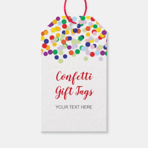 Confetti Gift Tags for Showers & Party Favours