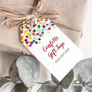 Confetti Gift Tags for Showers & Party Favours