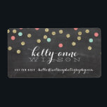 CONFETTI GLITTER cute gold coral mint chalkboard<br><div class="desc">A modern, playful design with a super cute confetti pattern. Setup as a template it is easy to customize with your own text - make it yours! Love the design but want to see it altered - different colour - a different product to complete your branding? No worries - simply...</div>