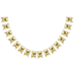 Confetti Gold - 50th Wedding Anniversary Banner