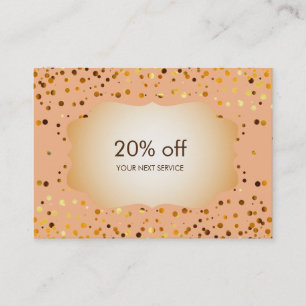 Confetti Gold Coupon Card Voucher Discount Gift