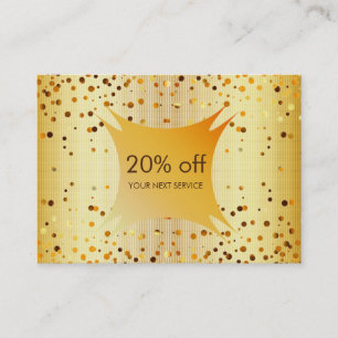 Confetti Gold Coupon Discount Gift Certificate