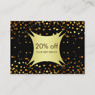 Confetti Gold Coupon Discount Gift Certificate