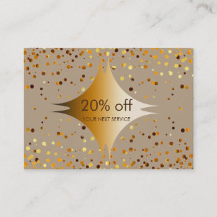 Confetti Gold Coupon réduction Certificat cadeau