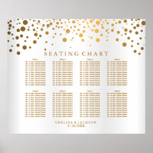 Confetti Gold Dots and White Satin - Seating Chart