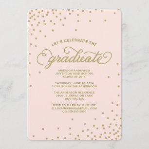 Confetti   Graduation Party Invitation
