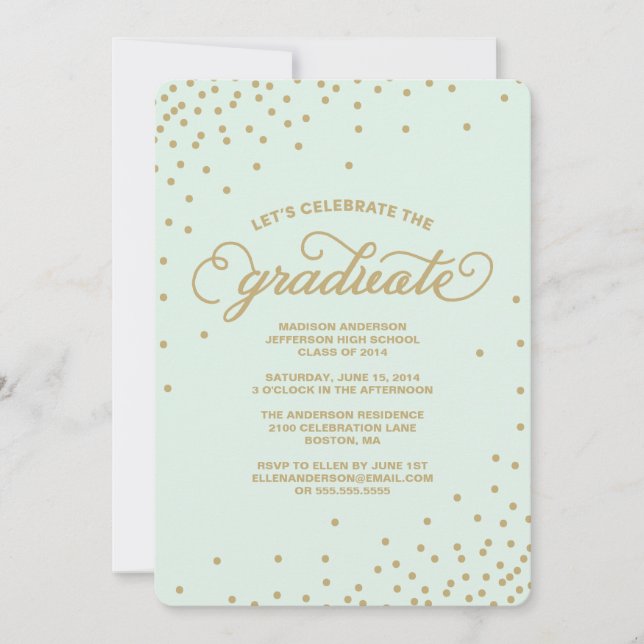 Confetti | Graduation Party Invitation (Front)