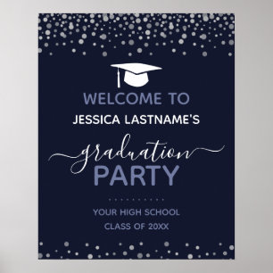 Confetti Graduation Party Welcome  Poster