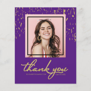 Confetti Graduation Photo Budget Carte de remercie