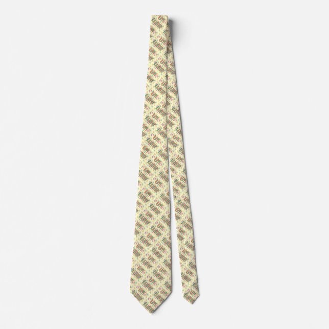 Confetti & Halloween Festival Text Necktie (Front)