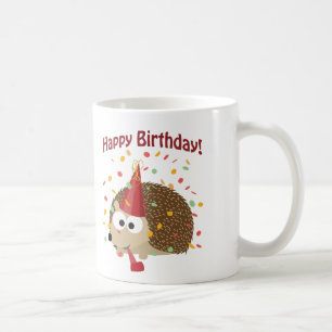 Confetti Happy Birthday Hedgehog Coffee Mug