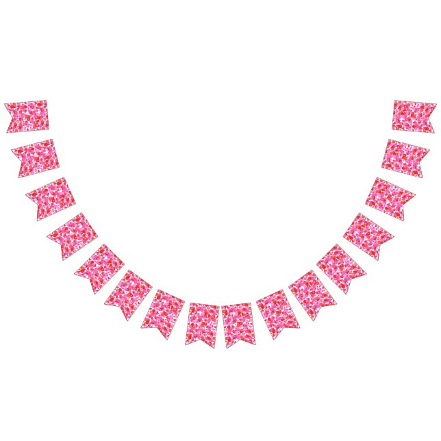 Confetti Hearts Mix Bunting Flags (All)